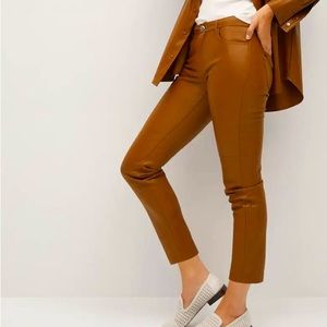 Faux Leather Camel Brown Skinny Pants NWOT